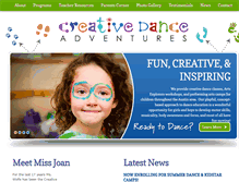 Tablet Screenshot of creativedanceadventures.com